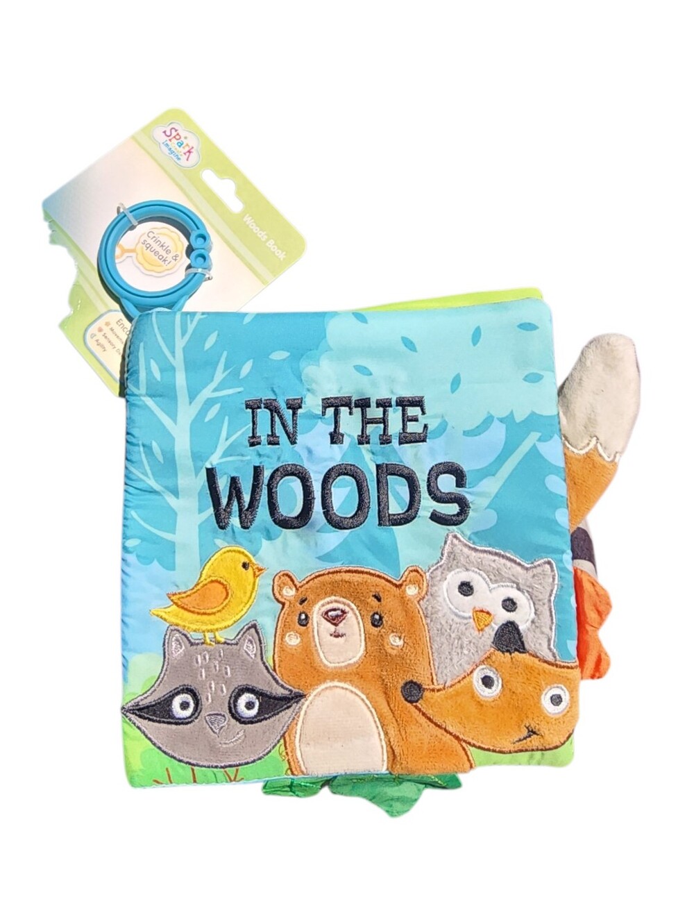 Spark Create Imagine In The Woods Crinkle And Squeak Toy And Book NWT